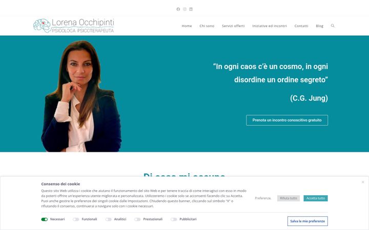 Screenshot of lorenaocchipinti.com