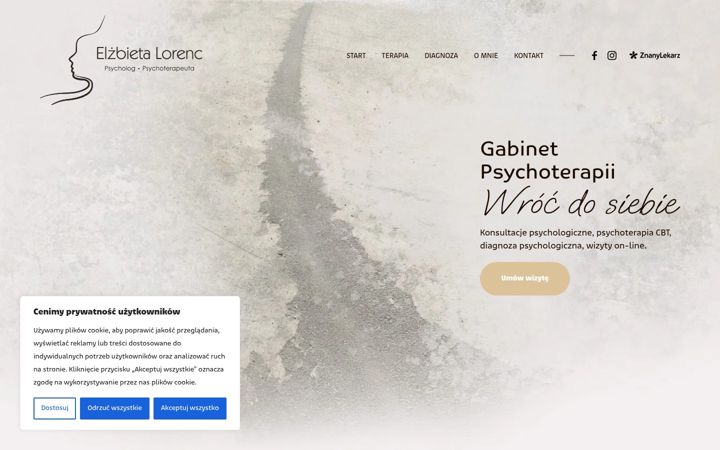 Screenshot of lorenc-psychoterapia.pl