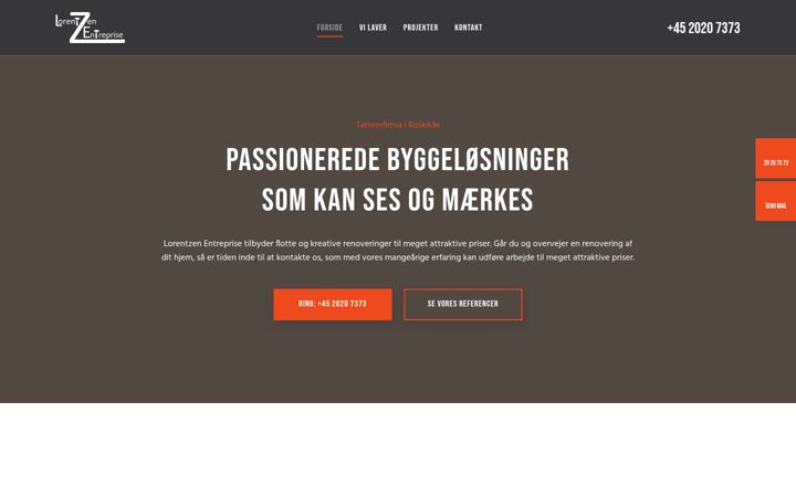 Screenshot of lorentzenentreprise.dk