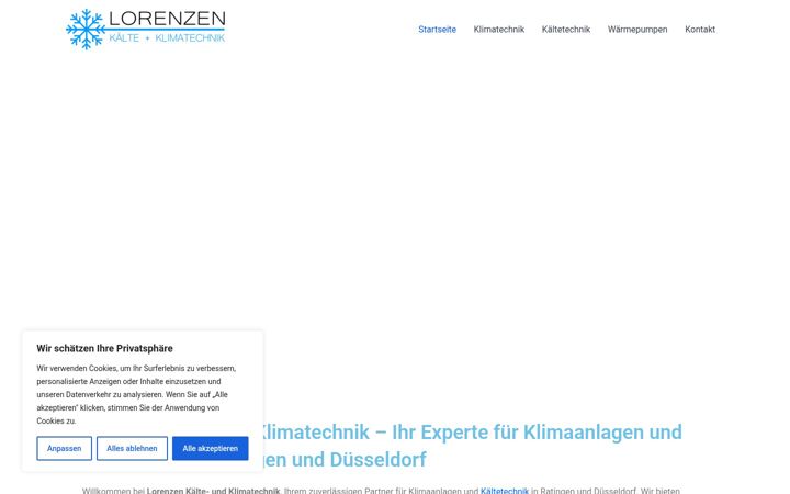 Screenshot of lorenzen-klimatechnik.de