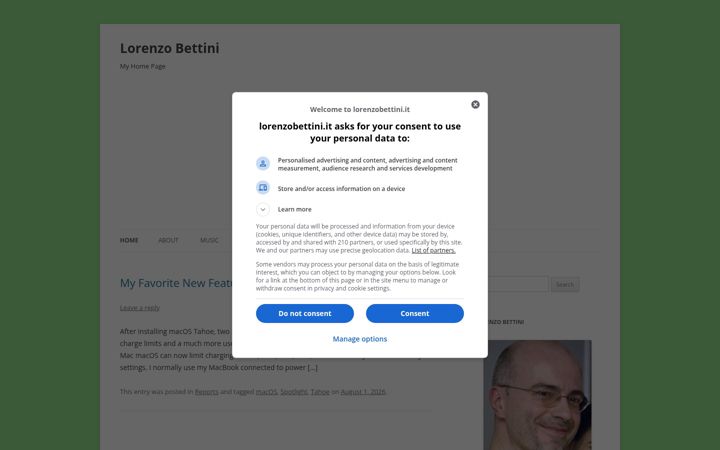 Screenshot of lorenzobettini.it