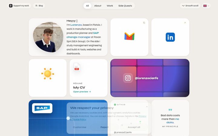 Screenshot of lorenzocianferoni.com