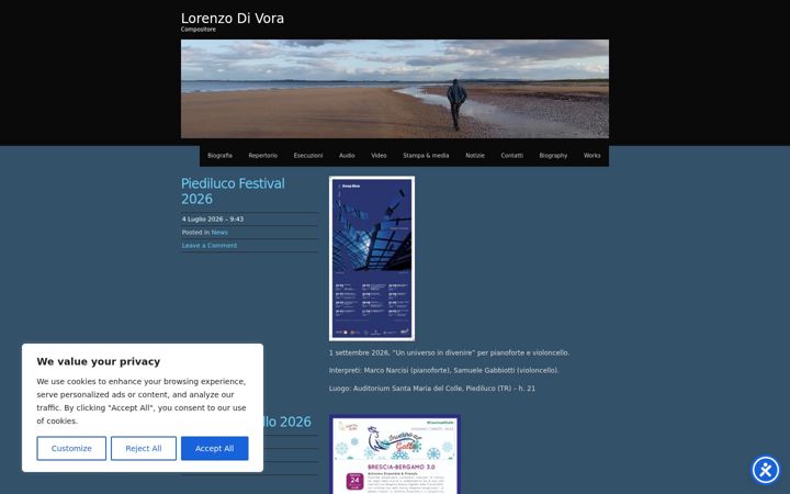 Screenshot of lorenzodivora.com