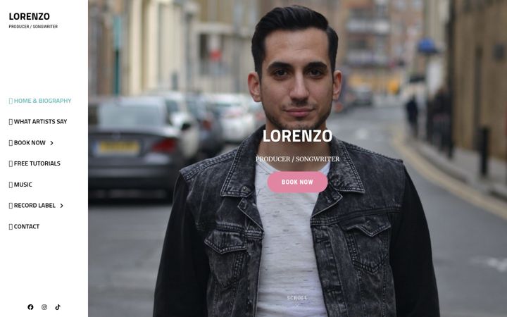 Screenshot of lorenzoproducer.com