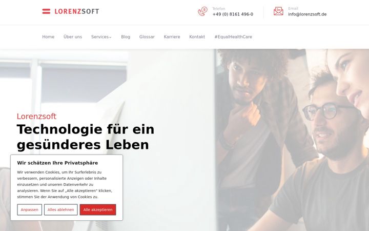 Screenshot of lorenzsoft.de
