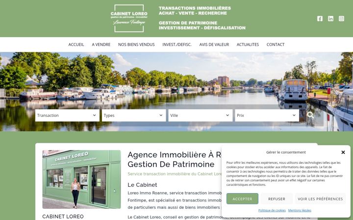 Screenshot of loreo-immo.com