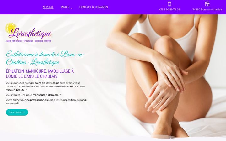 Screenshot of loresthetique.fr