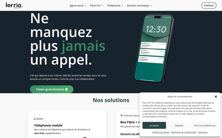 Screenshot of loria-telecom.fr