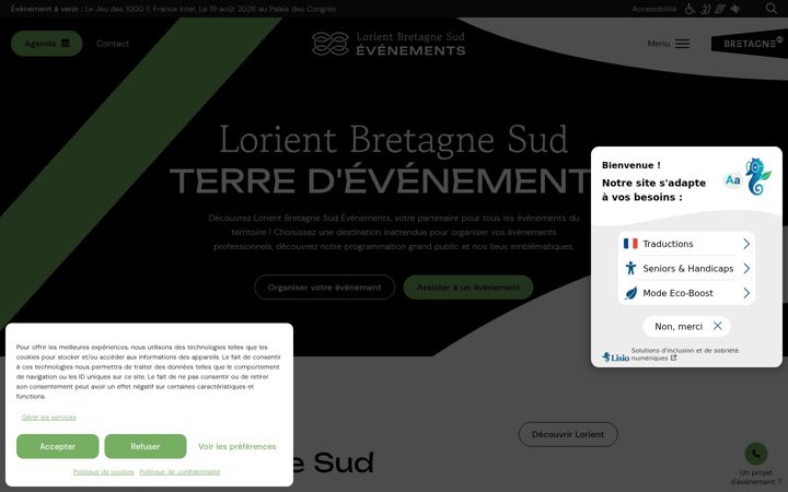 Screenshot of lorient-evenements.bzh