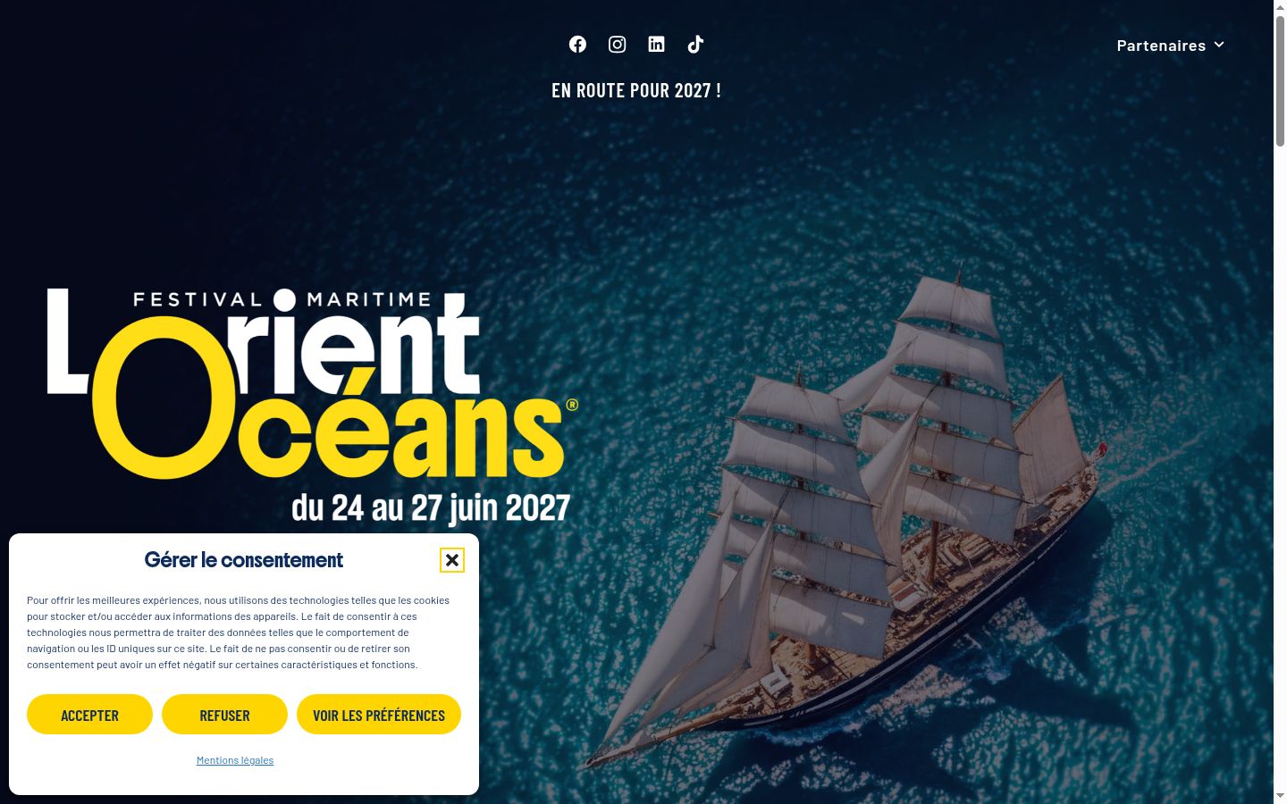 Screenshot tal-banner tal-kunsens muri qabel kwalunkwe interazzjoni