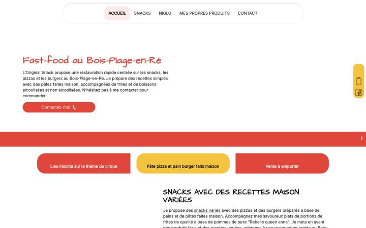 Screenshot of loriginalsnack.fr