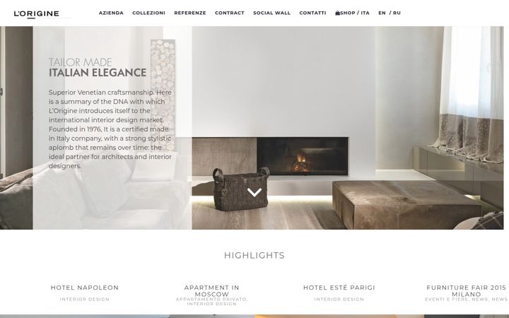 Screenshot of lorigine.it