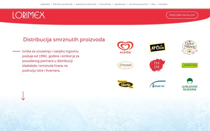 Screenshot van lorimex.hr