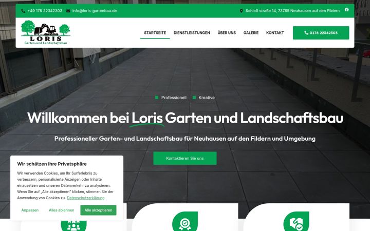 Screenshot of loris-gartenbau.de