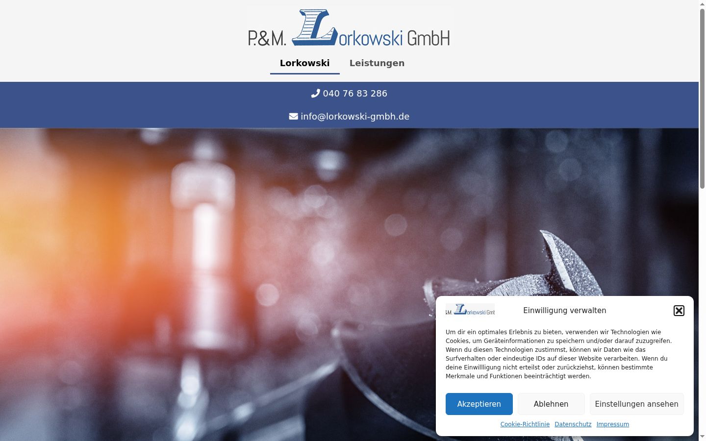 Screenshot of the consent banner shown before any interaction