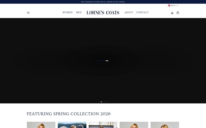 Screenshot of lornescoats.com