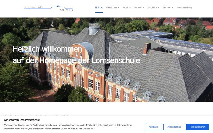Screenshot of lornsenschule.de
