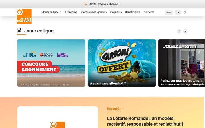 Screenshot of loro.ch