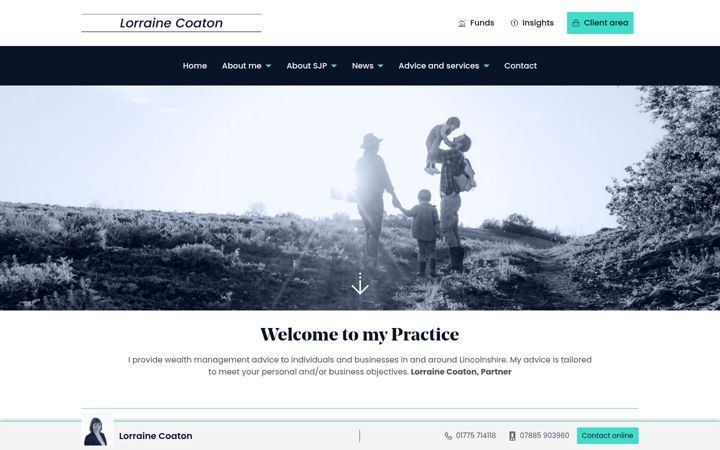 Screenshot of lorrainecoaton.co.uk
