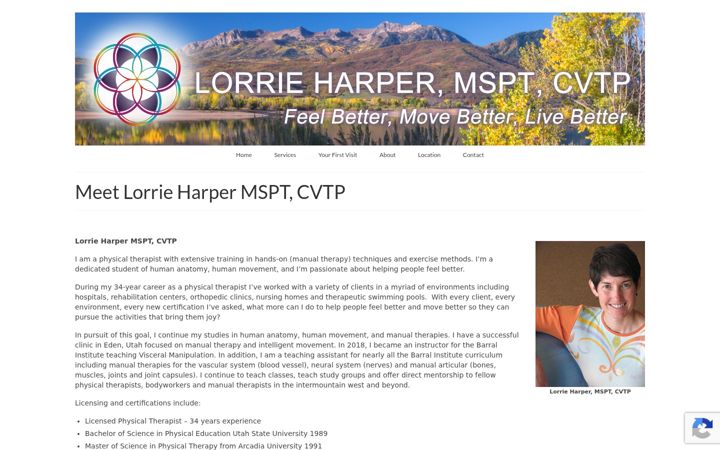 Screenshot of lorrieharper.com