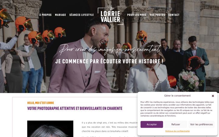 Screenshot of lorrievallier.fr