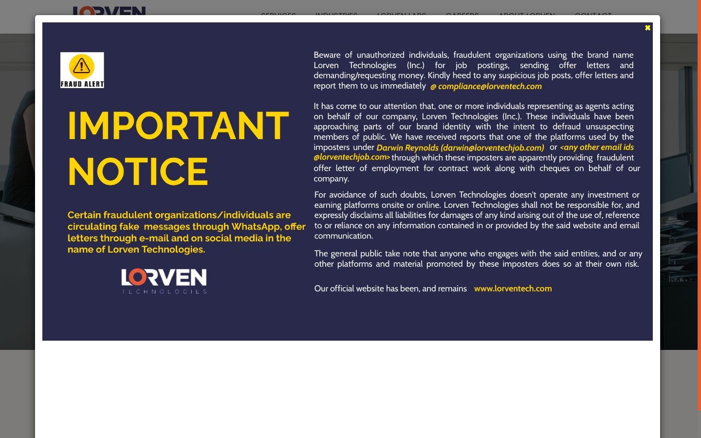 Screenshot del banner di consenso mostrato prima di qualsiasi interazione
