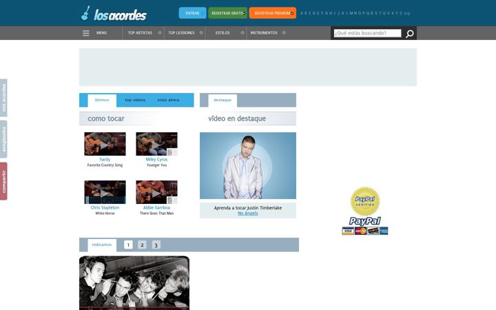 Captura de ecrã de losacordes.com