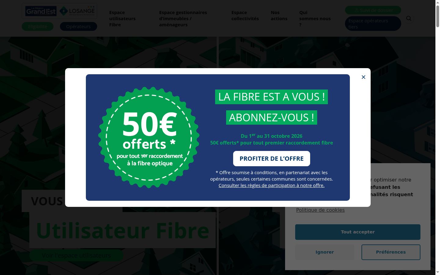 Sutikimo reklamjuostės, rodytos prieš bet kokią sąveiką, ekrano kopija