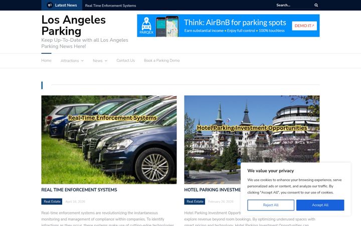 Screenshot of losangeles-parking.com