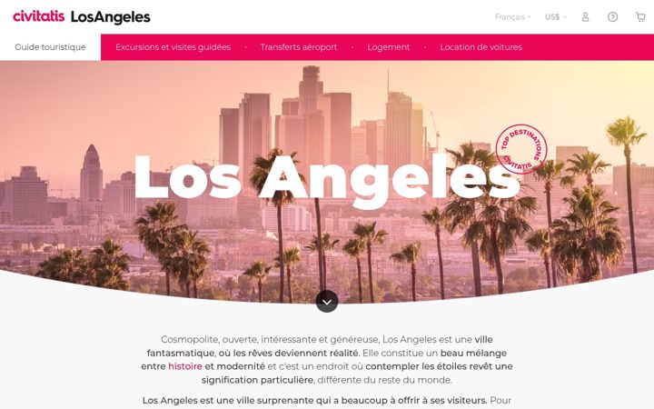 Screenshot of losangeles.fr