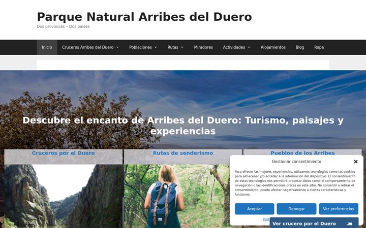 Screenshot of losarribesdelduero.com