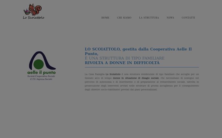 Screenshot of loscoiattolocasafamiglia.it