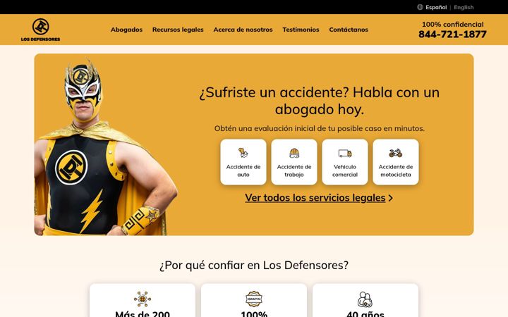 Screenshot of losdefensores.com