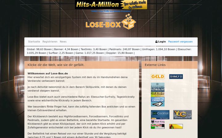 Screenshot of lose-box.de