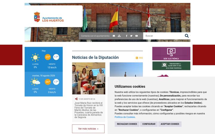 Screenshot of loshuertos.es