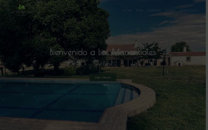 Screenshot of losmanantialescasarural.com