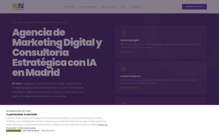 Screenshot of losmartesnohayluna.com