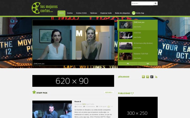 Screenshot of losmejorescortos.com