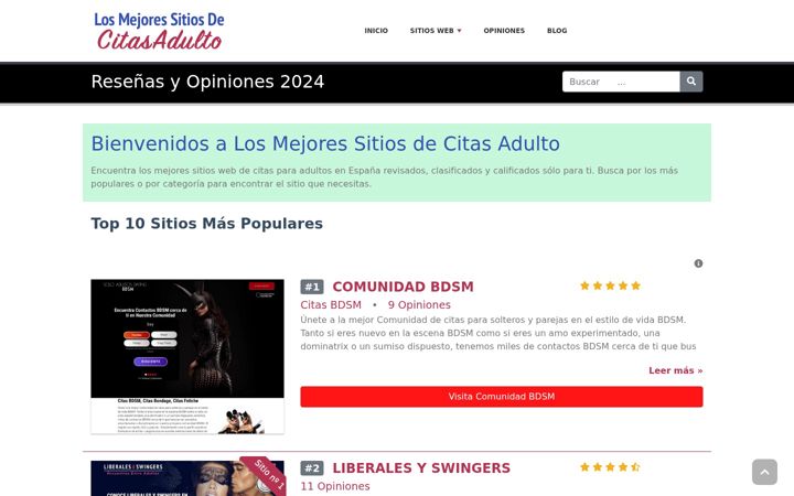 Screenshot of losmejoressitiosdecitasadulto.com