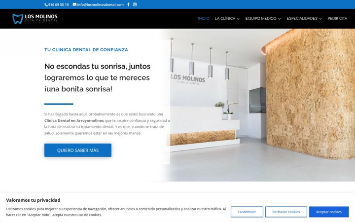 Screenshot of losmolinosdental.com