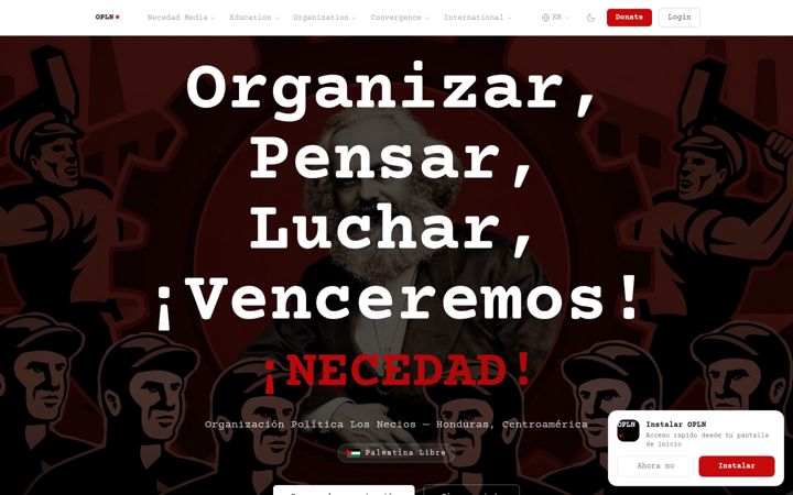 Screenshot of losnecioshn.com