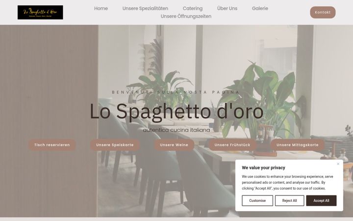 Screenshot of lospaghettodoro.de