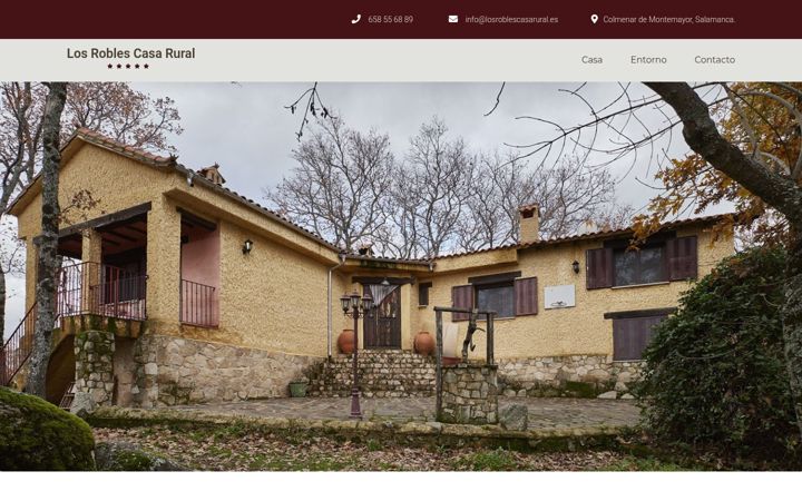 Screenshot of losroblescasarural.es