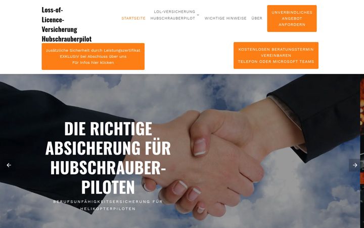 Screenshot of loss-of-licence-hubschrauberpilot.de