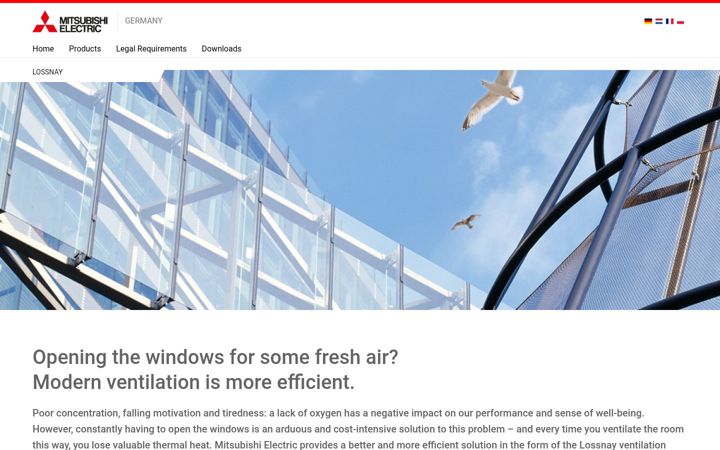 Screenshot of lossnay.de