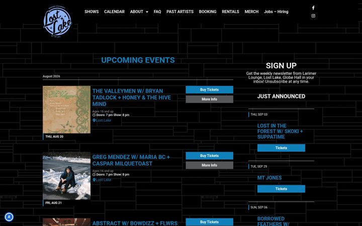 Screenshot of lost-lake.com