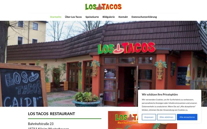 Screenshot of lostacos-restaurant.com
