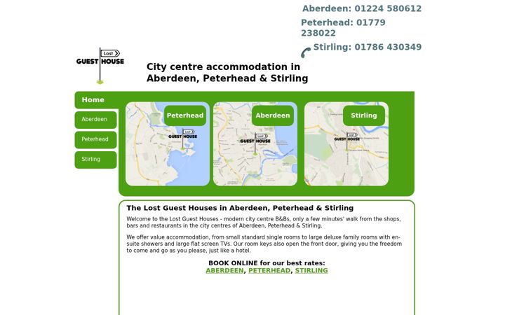 Screenshot of lostguesthouse.co.uk
