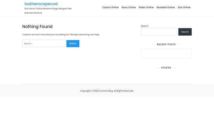 Screenshot of lostherocapecod.com