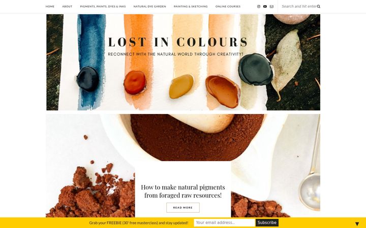 Screenshot of lostincolours.com